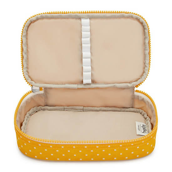 Kipling 50 Pens Printed Case Bags Soft Dot Yellow | CA 1895QM